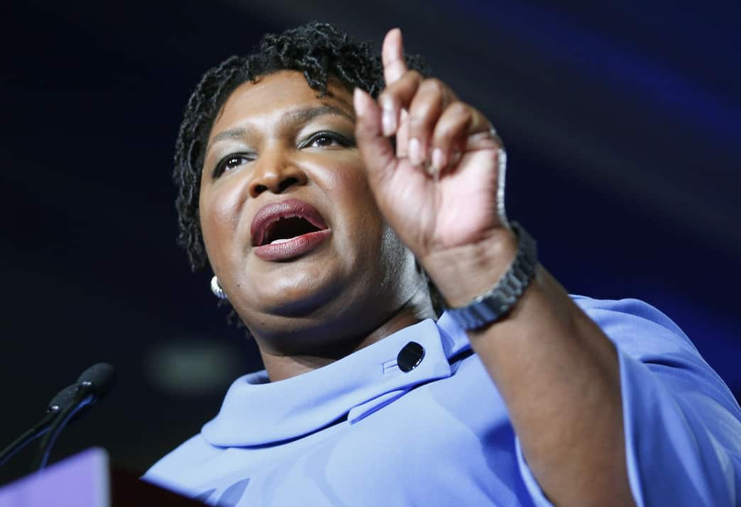 Stacey Abrams on the campaign trail in 2018.