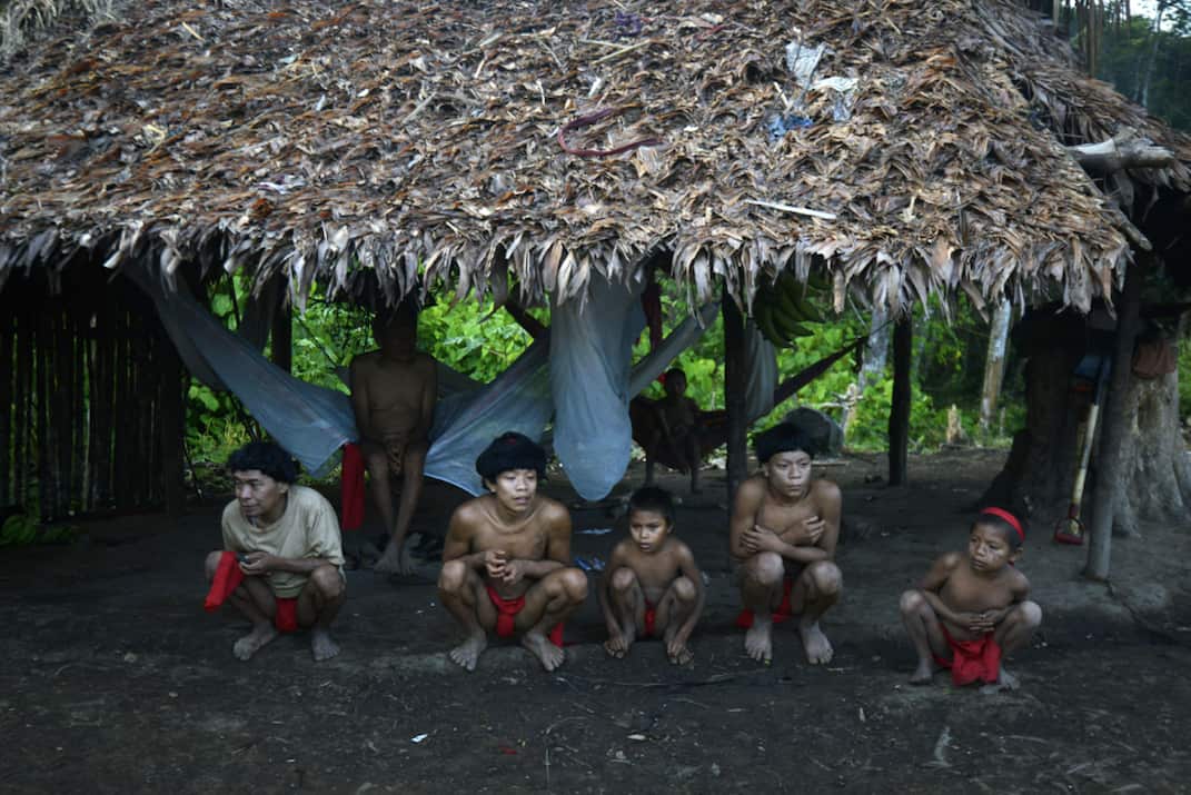 A Yanomami village.