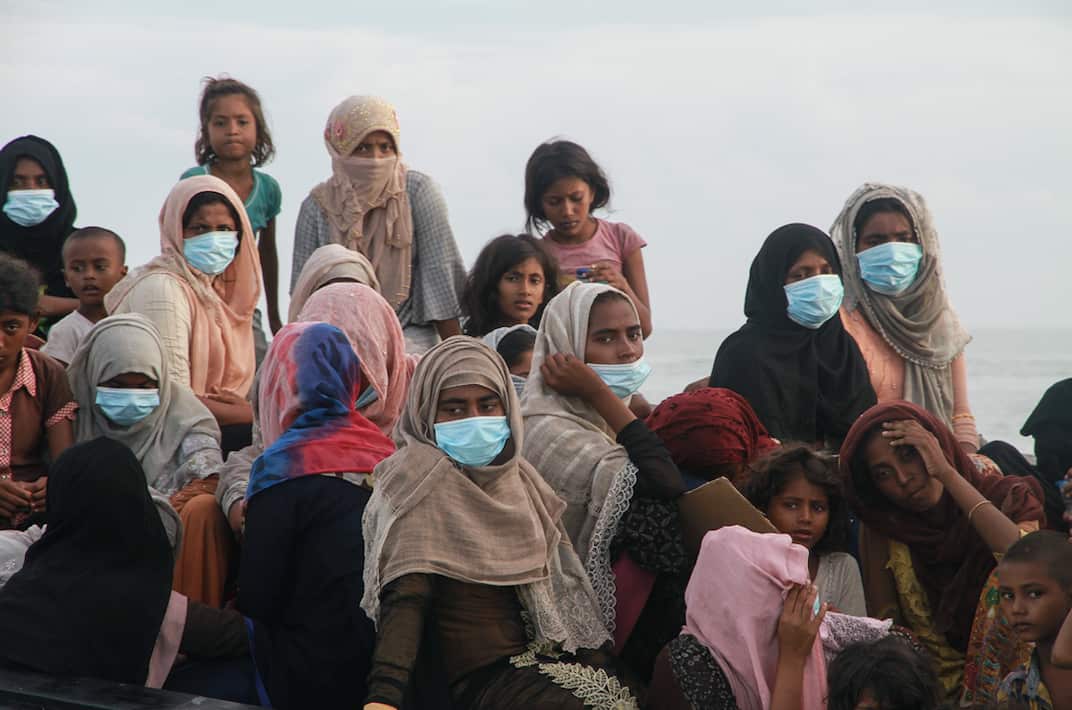 Rohingya refugees in Aceh this week.