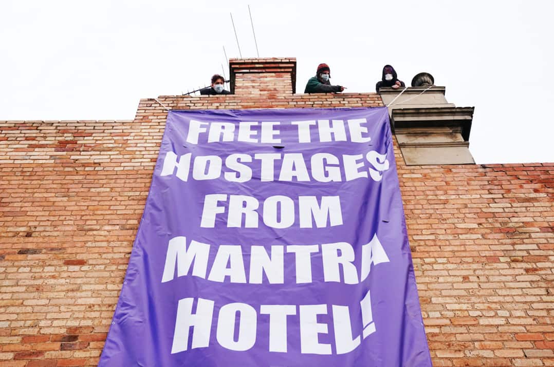 A protest in Melbourne last month.