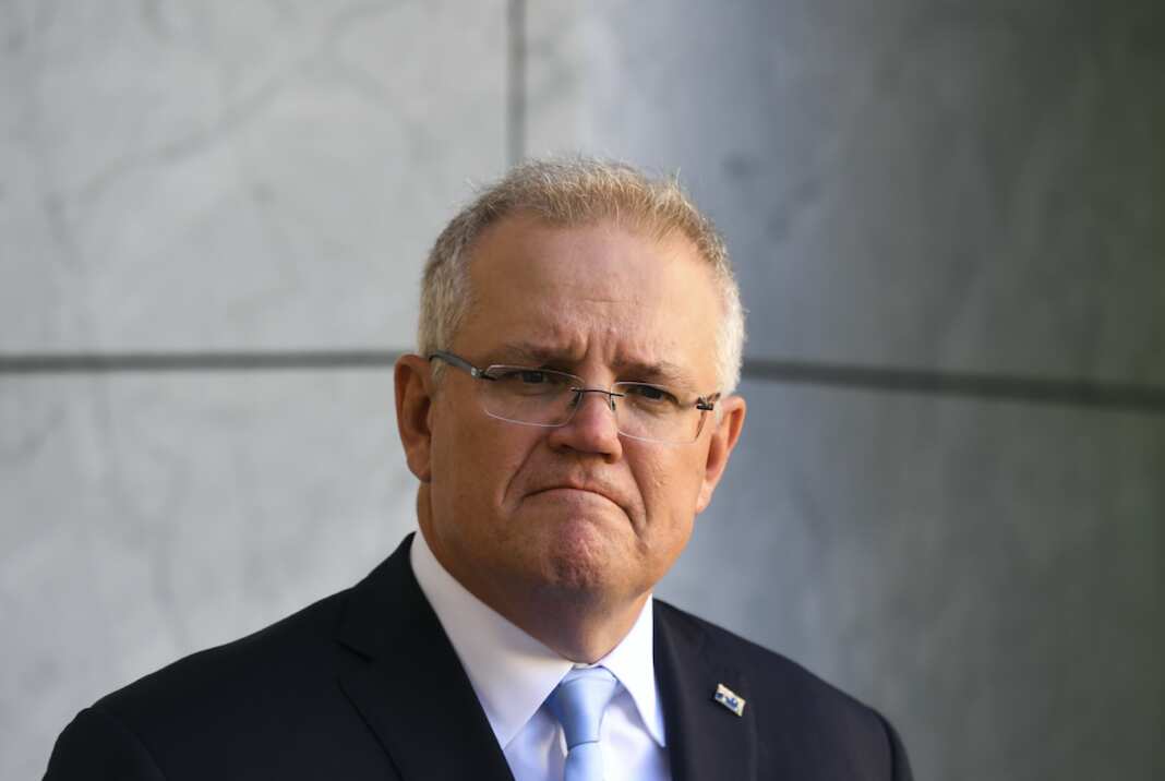 Prime Minister Scott Morrison talked to the media.