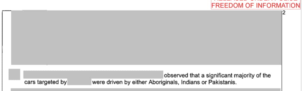 A screenshot from the investigation report