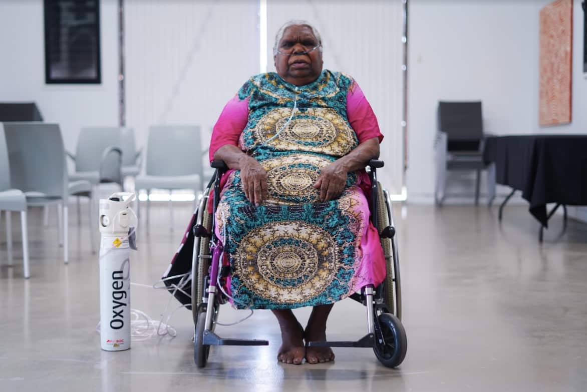 Barbara Nampitjinpa wants people in remote communities to get the COVID-19 vaccine.