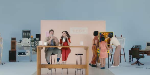 A screenshot from the Good Society's 'Moving the Line' video