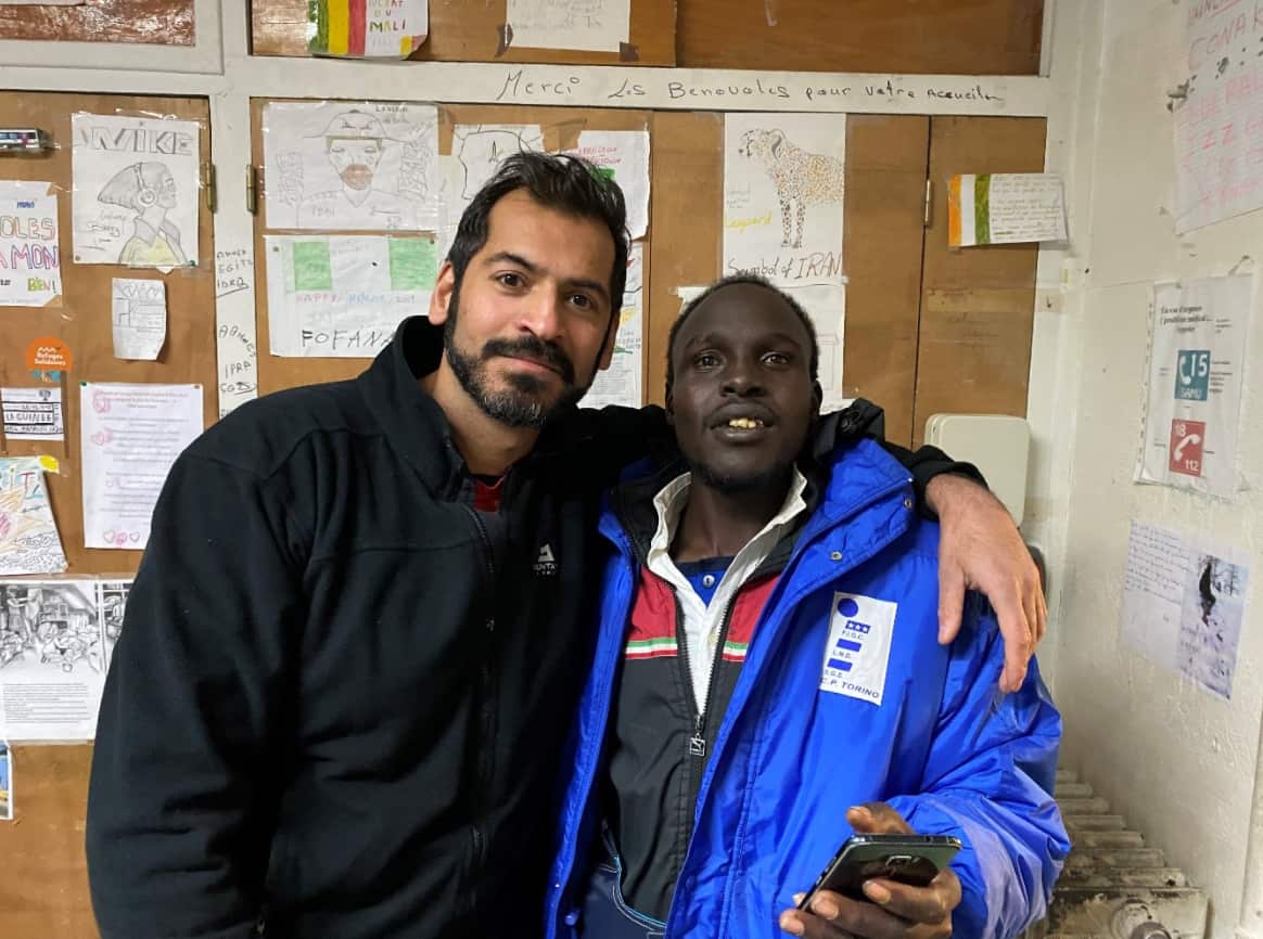 Reporter Adnan Sarwar with Hasan in a refuge.