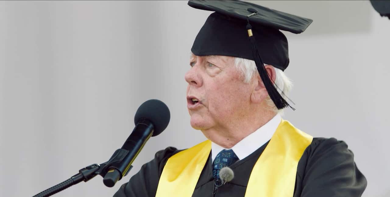 Former NRA president David Keene delivers his speech on 4 June, in Las Vegas.