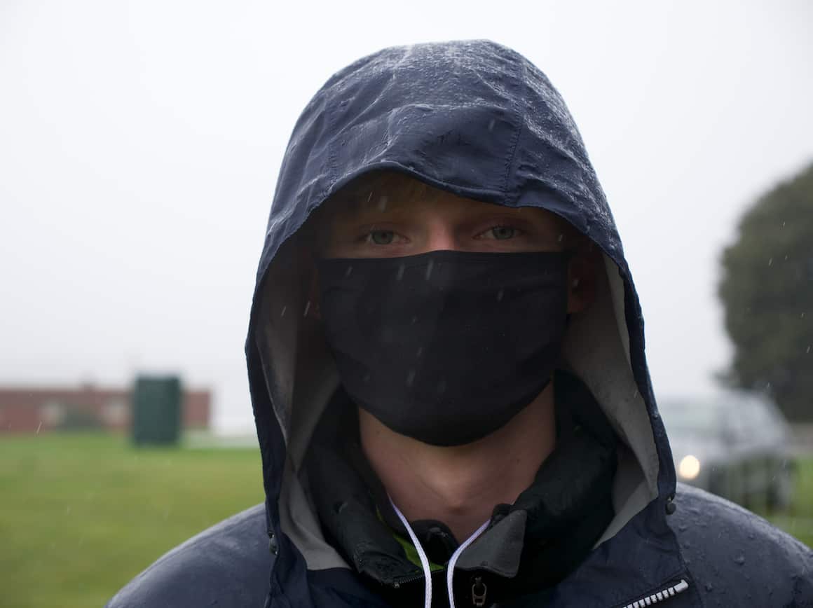 Owen Fitzgeral at the Hobart protest.