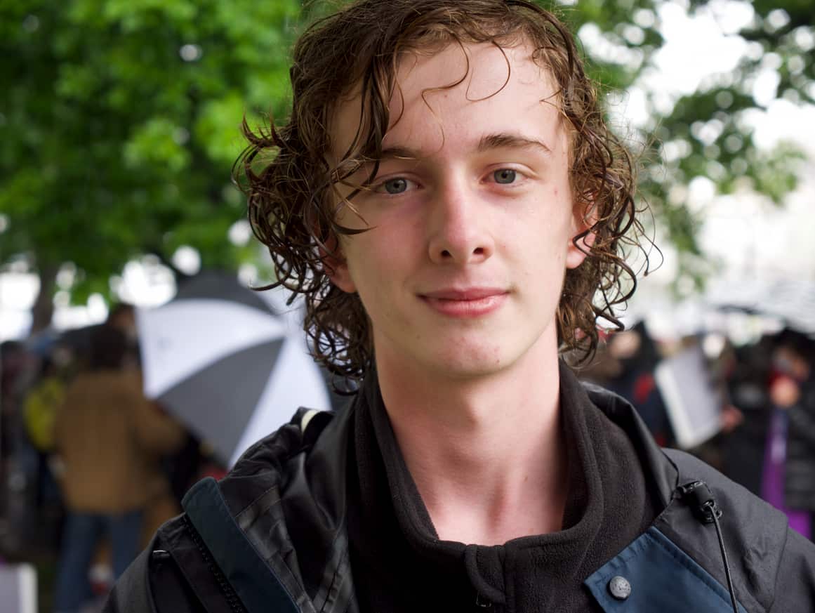 Sam Eccleston is the organiser for the Hobart Strike 4 Climate rally