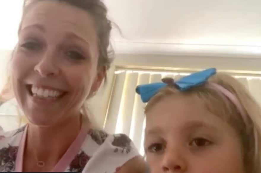 Sydney resident Anika Saad with one of her daughters.