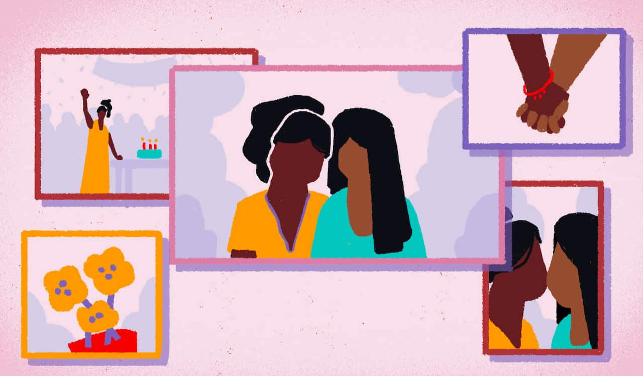 Sarah and her girlfriend's relationship was a secret.