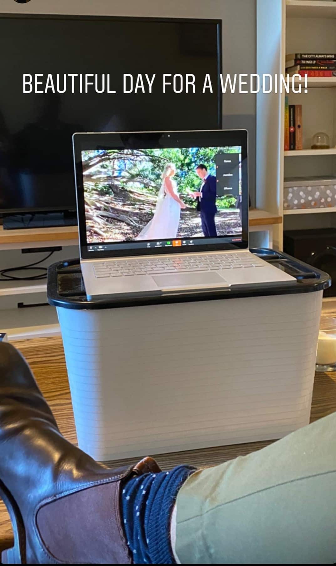 Friends watching on Zoom