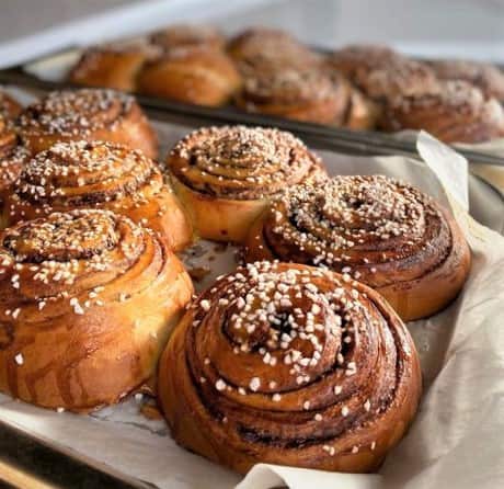 Their signature cinnamon scrolls.