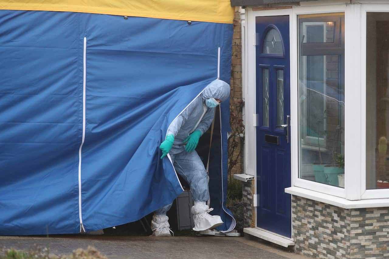 A house in Freemens Way in Deal, Kent, is examined by investigators. 