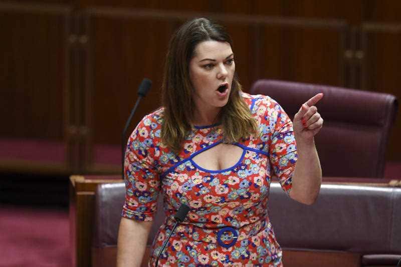 The Senator praised her party leader for standing with her.