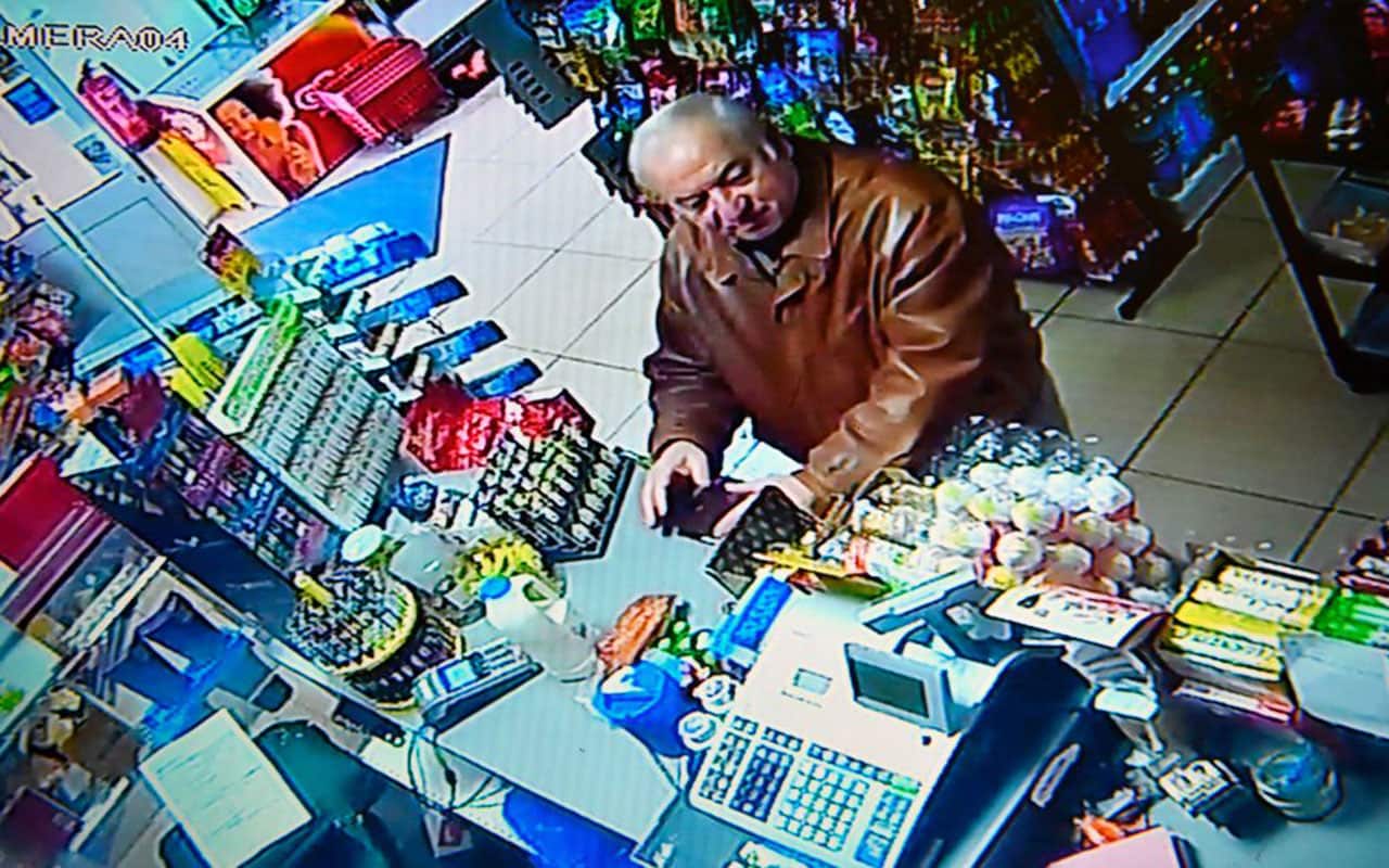 CCTV image of Sergei Skripal buying groceries at the Bargain Stop convenience store in Salisbury on February 27, 2018.