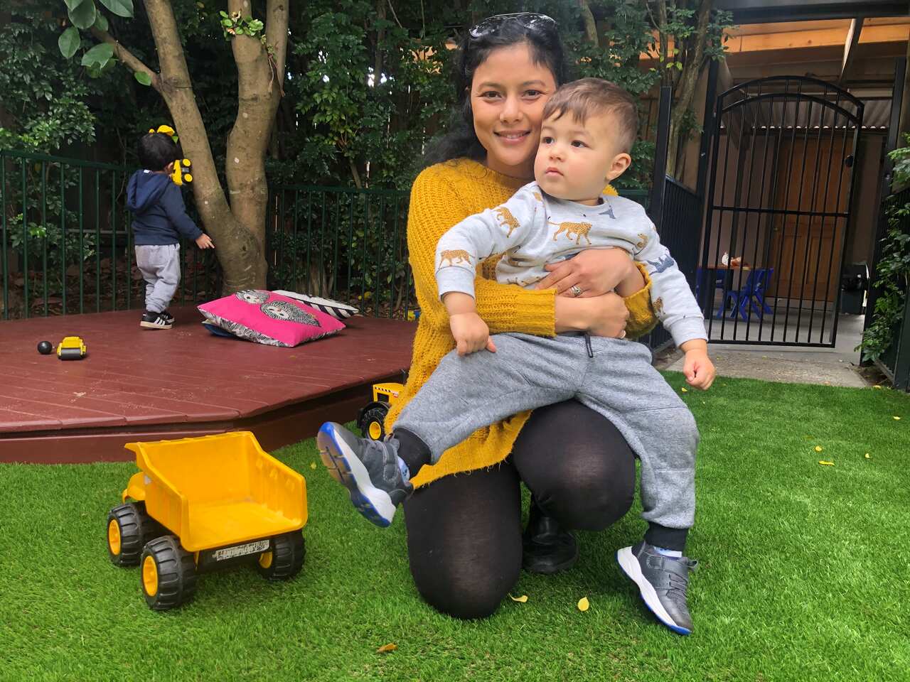 Shana Dennis holds her son Wolfe