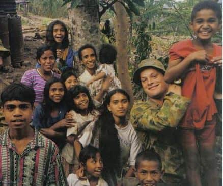 Shannon French in Timor Leste in 2000.