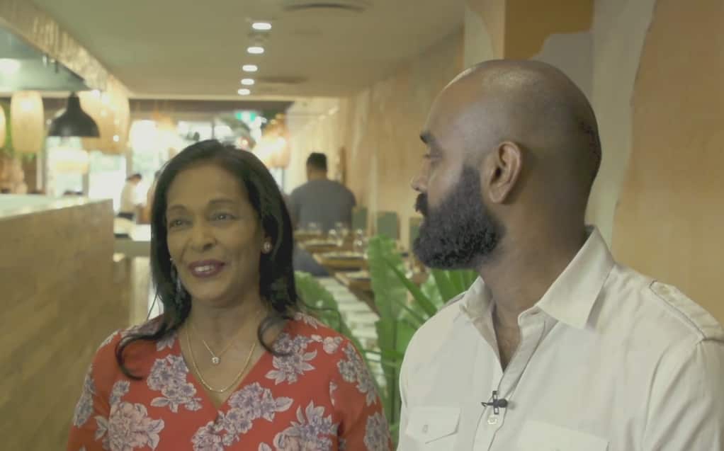 Shaun's mum Shiranie inspired many of the dishes.