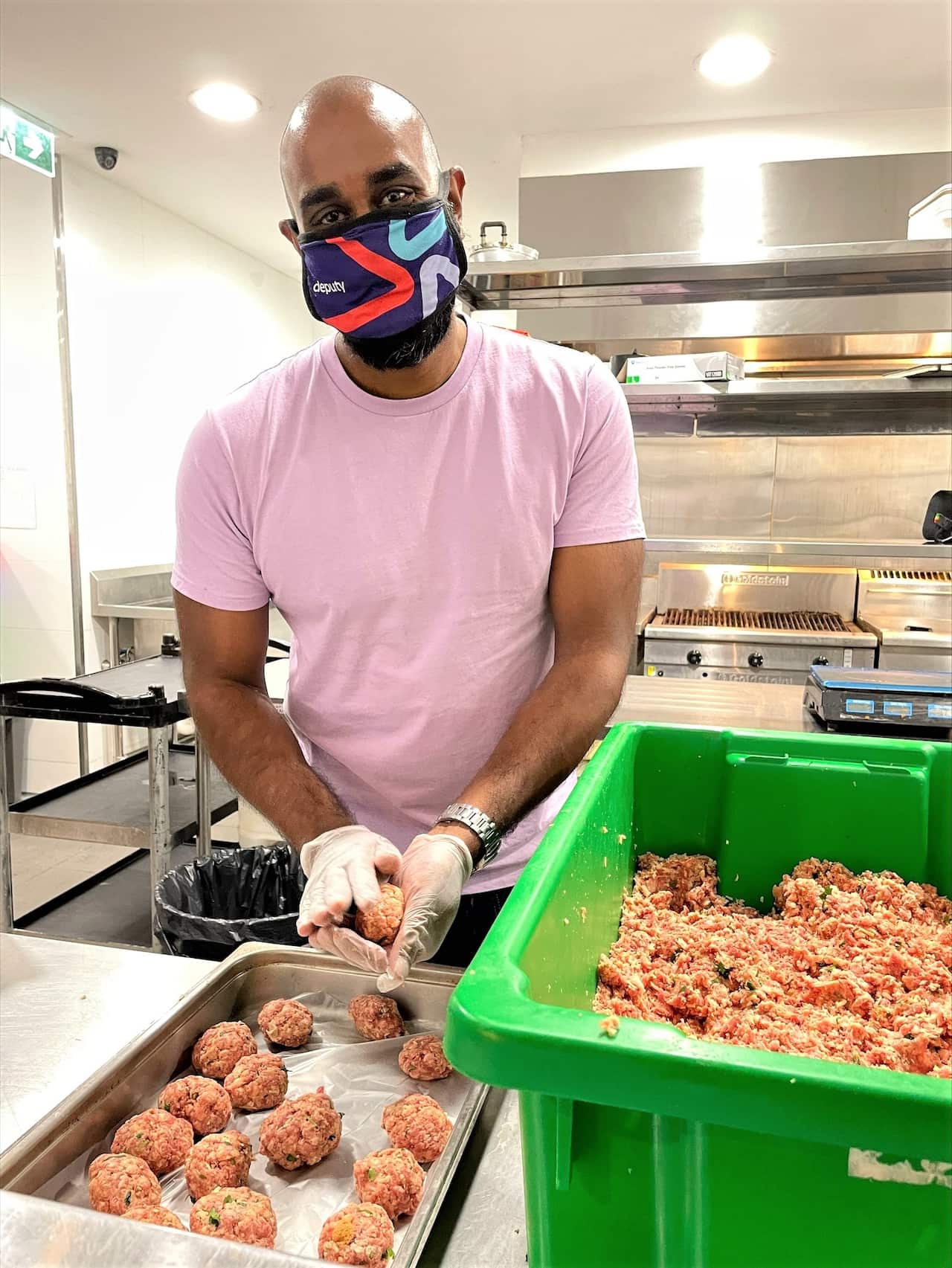 Shaun Christie-David preparing food in Sydney.