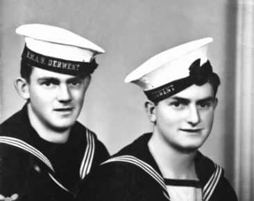 Teddy Sheean (left) was only 18-years-old, having experienced less than two years at sea.