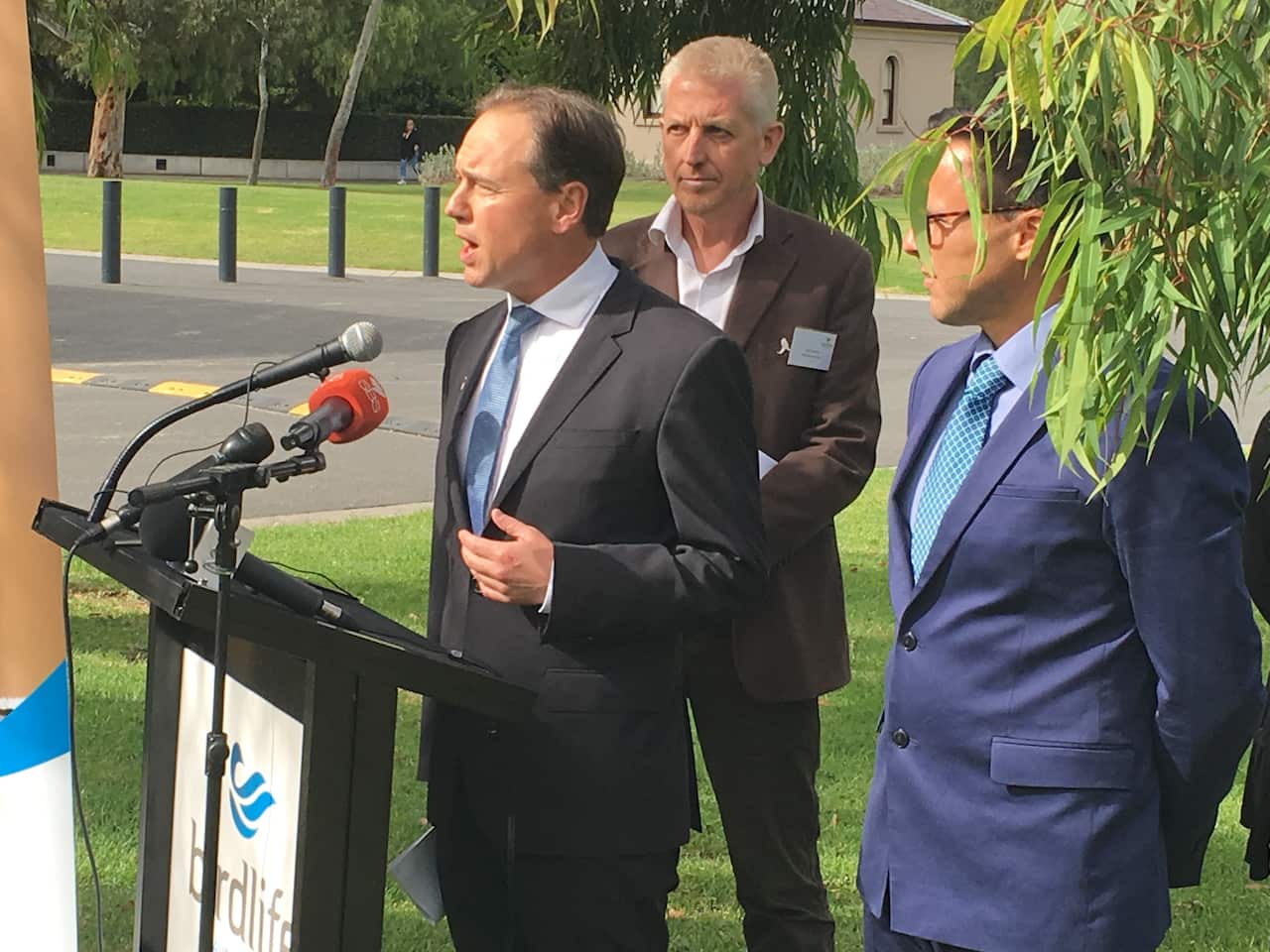 Minister for the Environment Greg Hunt spoke at the event (SBS)