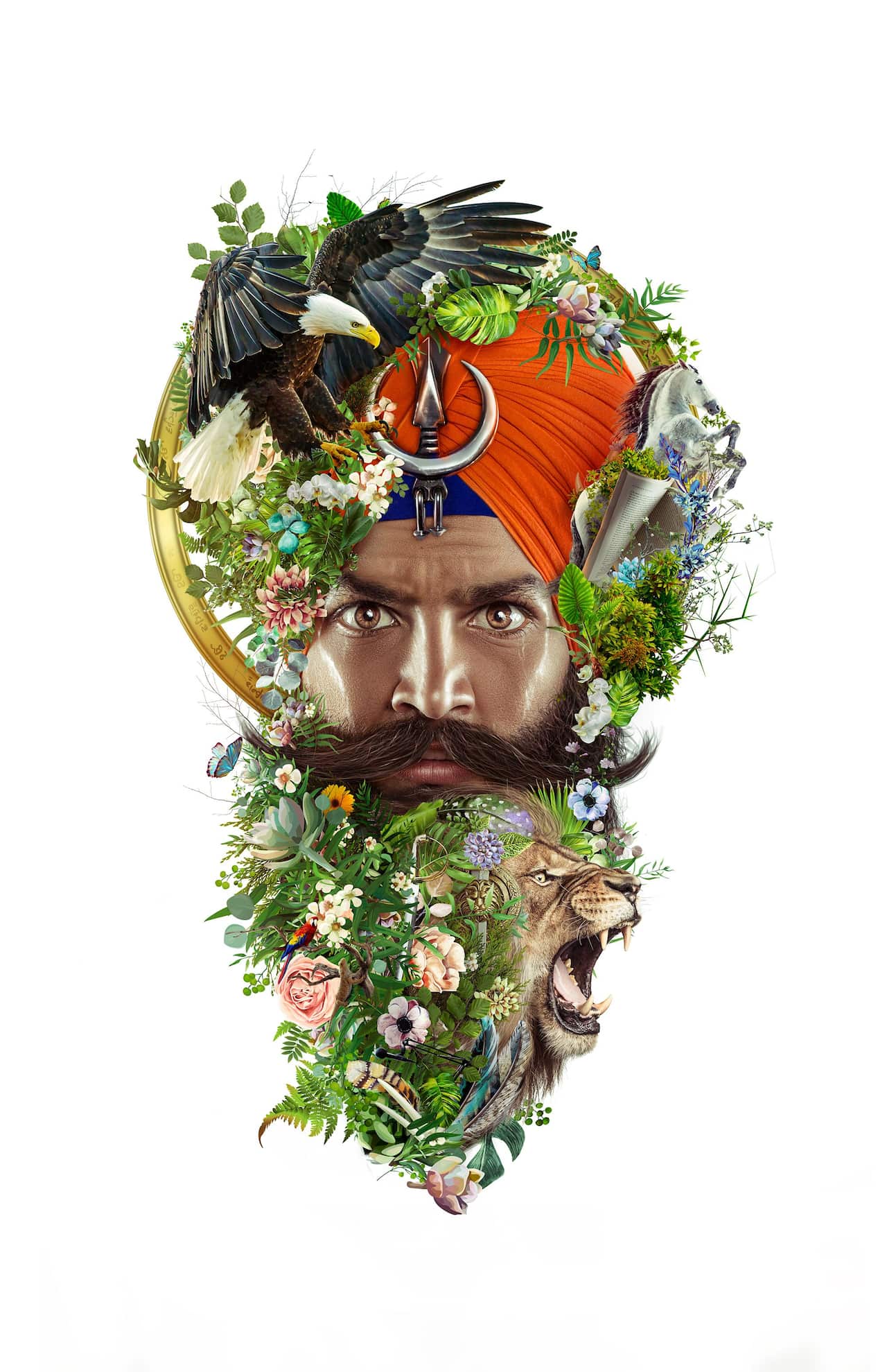 Ankur's digital depiction of a Sikh warrior.