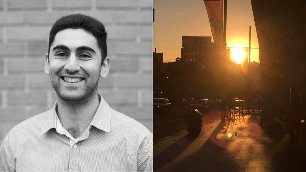 Twenty-five-year-old Simon Shahin is a former refugee from Syria whose artwork will also feature in the 'Curious Dreams' exhibition.