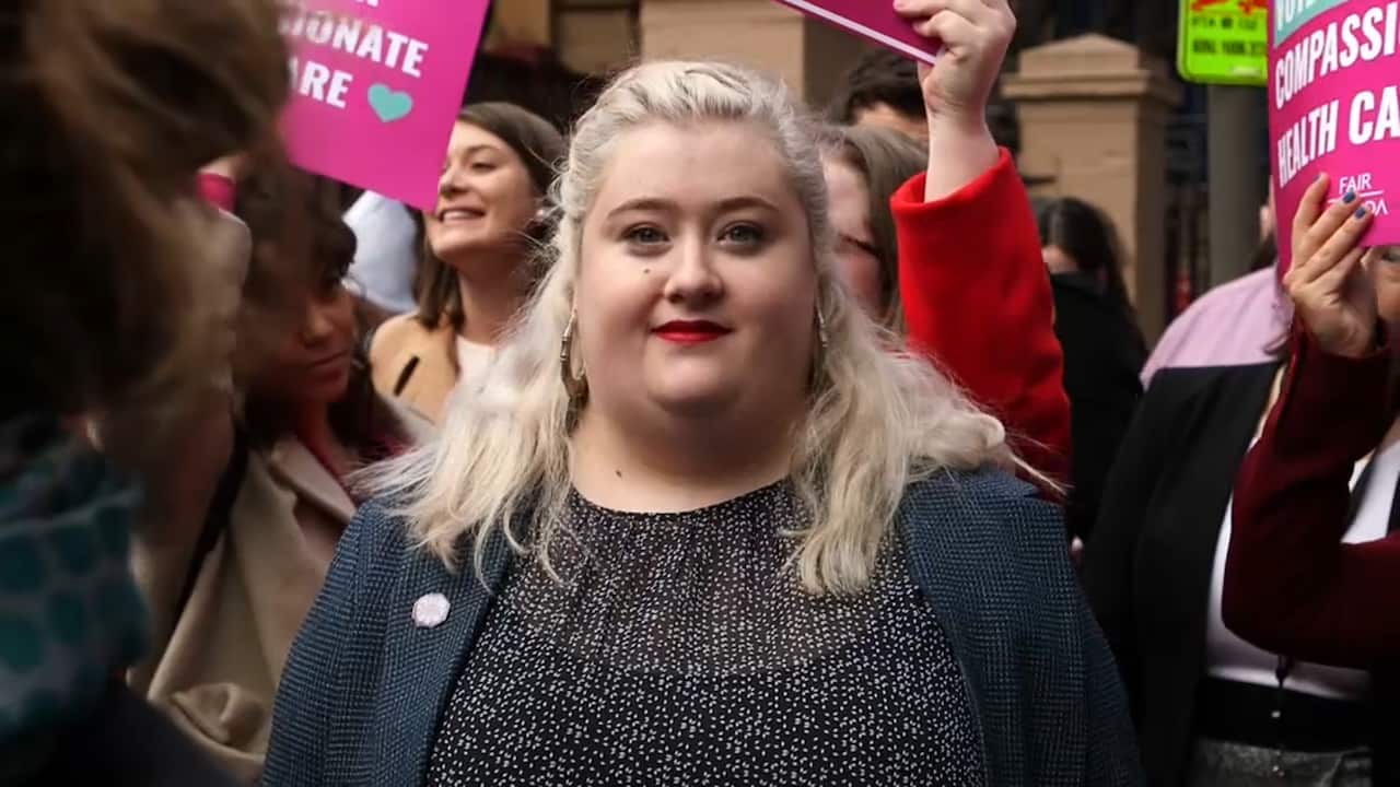Sinead Canning, 26, is the NSW Pro Choice Alliance's campaign manager. She's been lobbying MPs to introduce the bill into Parliament. 
