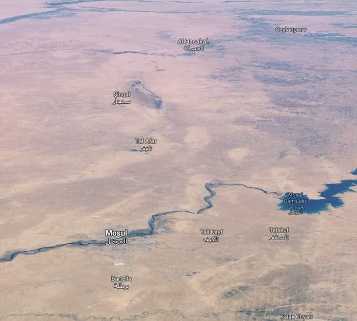 An overview of the area. After seizing the main northern city of Mosul in early June, IS jihadists took the country's largest dam and advanced to within striking distance of the autonomous Kurdish region.