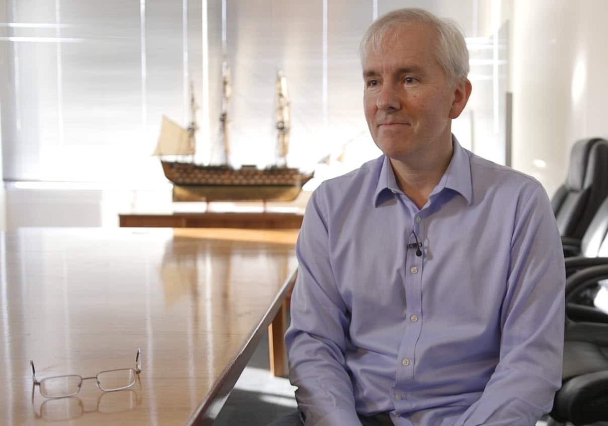 Dr James Freeman at his office in Hobart. 