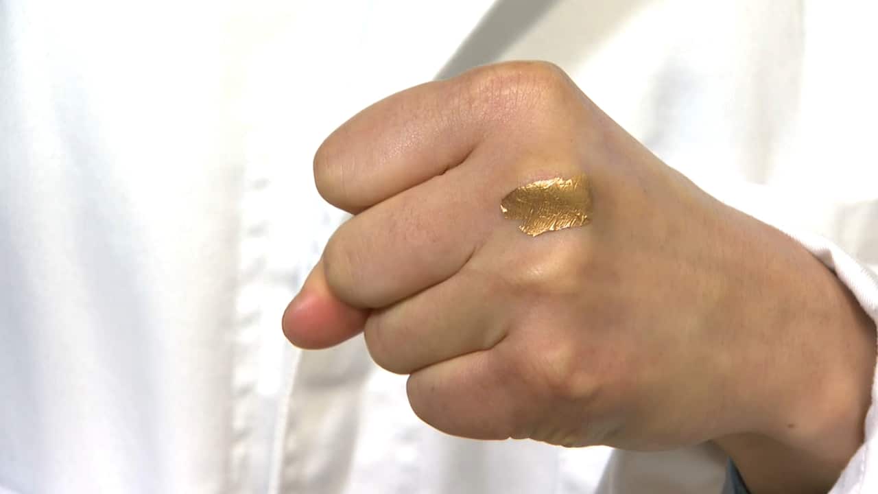 The wearable skin can be used to detect hand movements, which could assist in monitoring conditions that affect motor control.