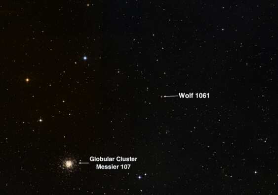 The location of Wolf 1061. (Photo: UNSW)