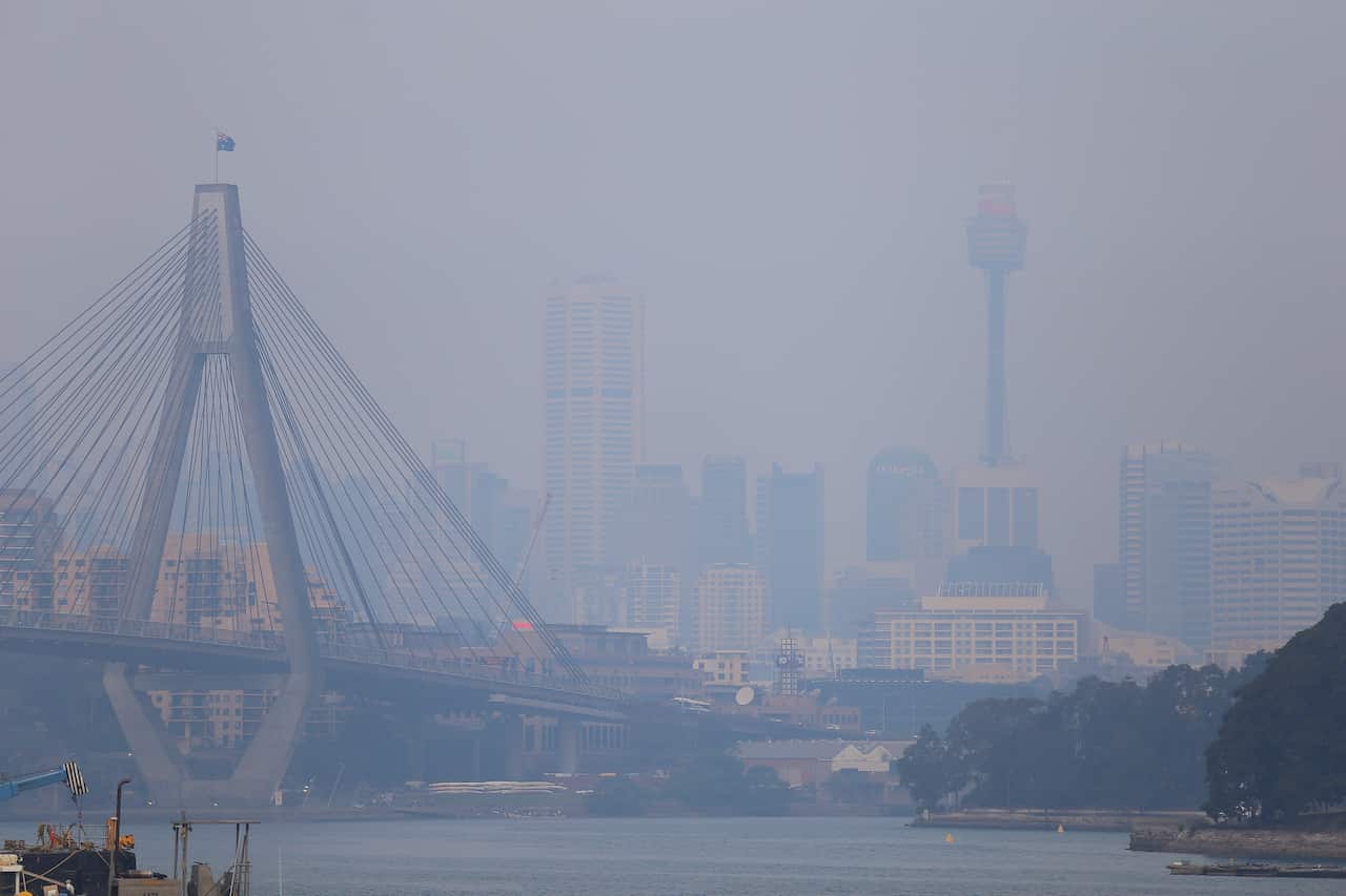 The smoke is set to hang around Sydney for most of the weekend. 