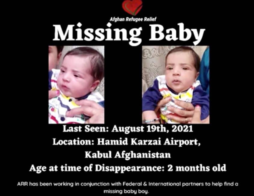 A sign with Sohail's picture on it circulated in the hopes that someone would recognise him.