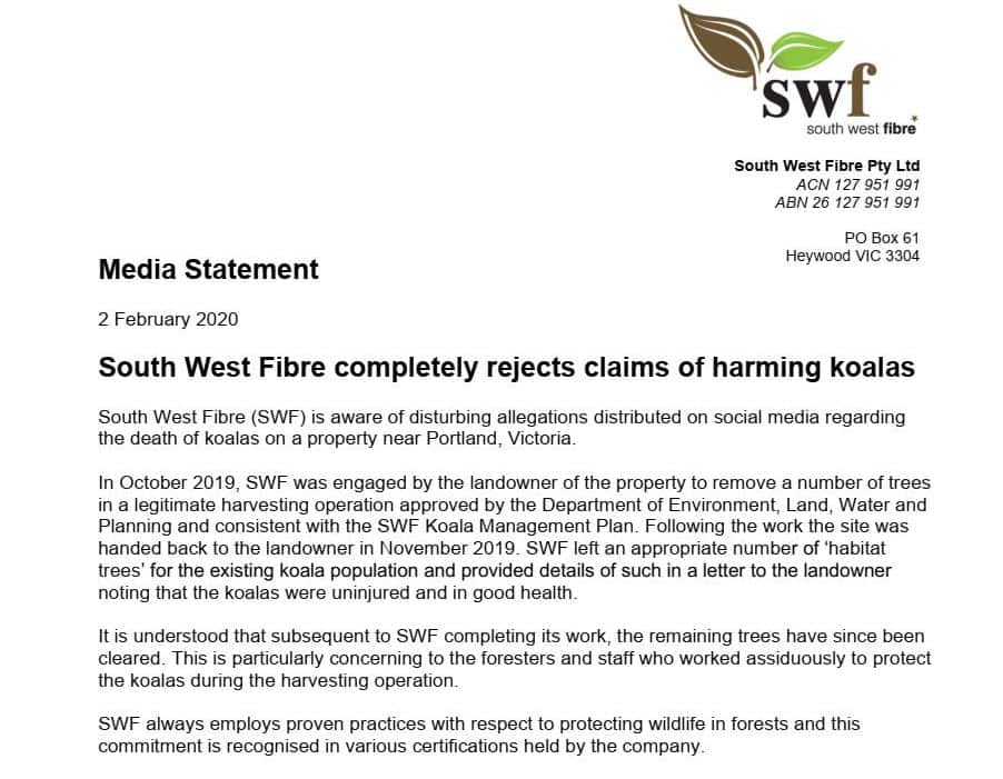 South West Fibre Media Statement