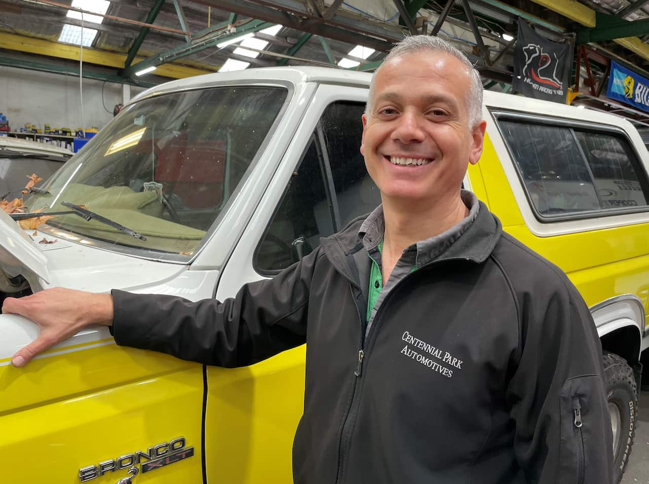 Spiros Xenos is busy servicing off-road vehicles.  