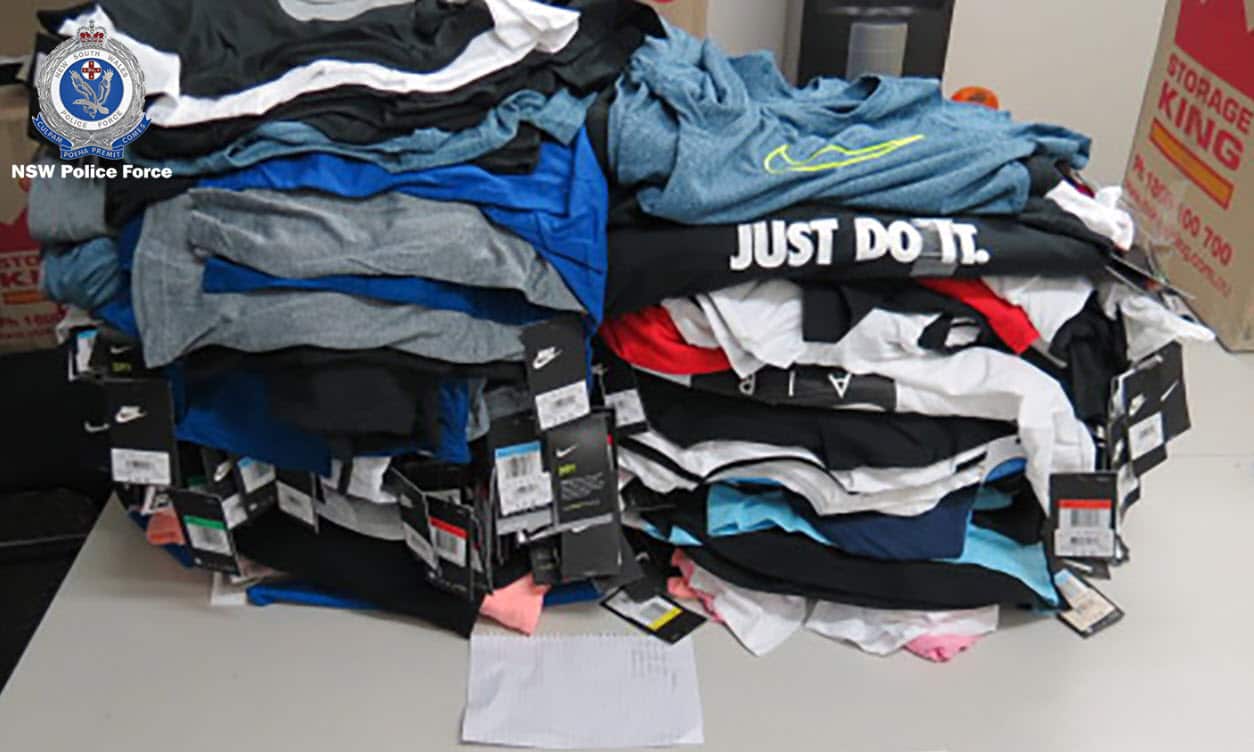 Sports goods seized by Strike Force Merengue (NSW Police)