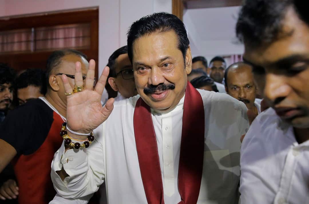 Newly appointed Sri Lankan Prime Minister Mahinda Rajapaksa.