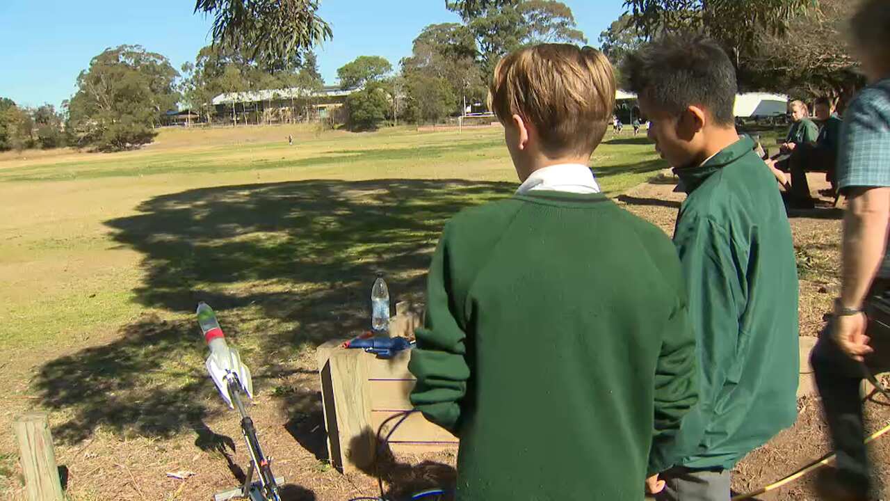 Marsden High School students fire bottle rockets