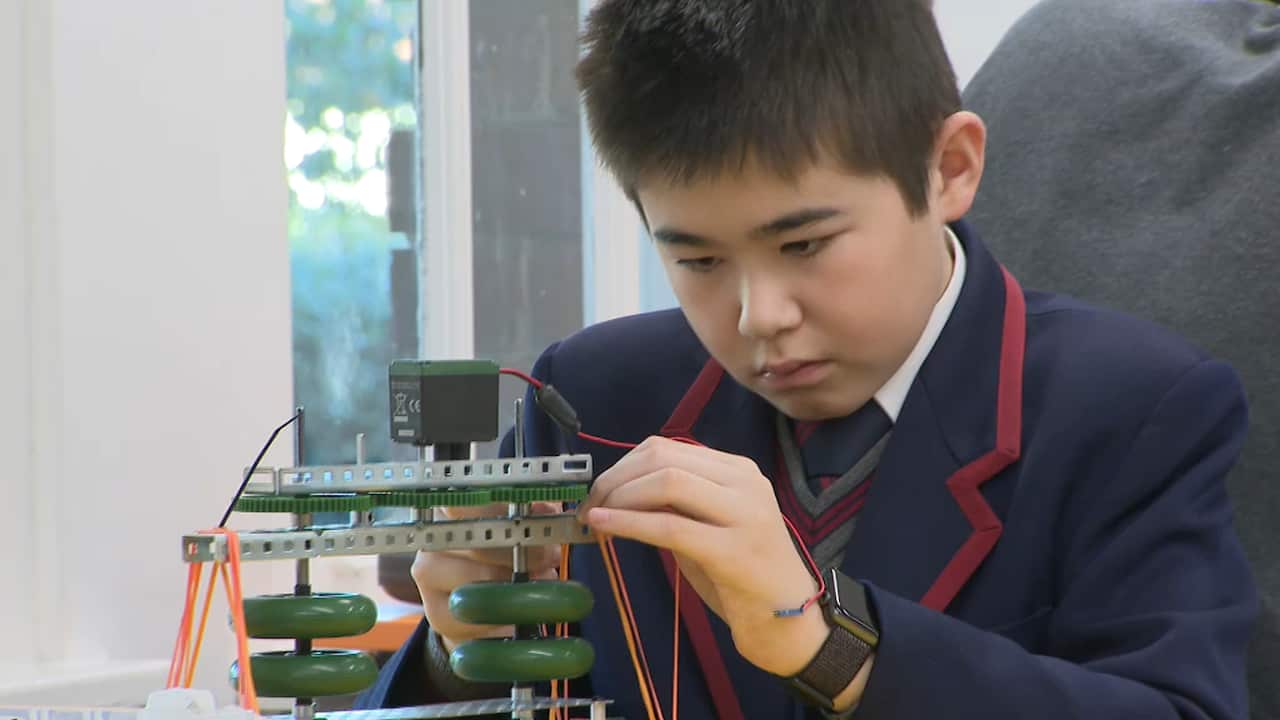 Robotics student at Barker College