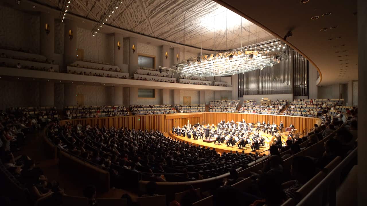 The Sydney Symphony Orchestra perform in Beijing's National Center for Performing Arts
