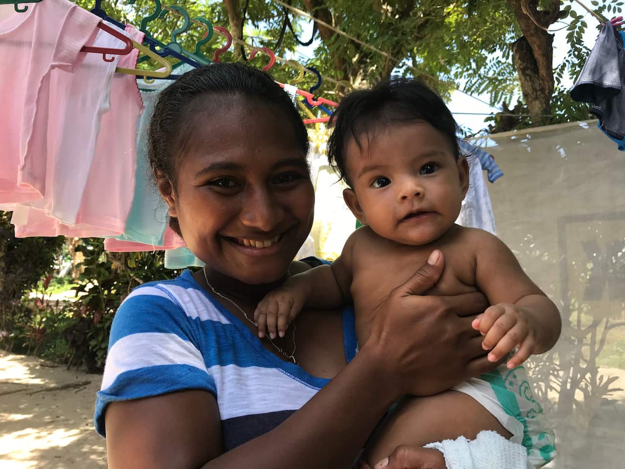 Now with a young family on Manus, Alex Rashid never wants to leave.