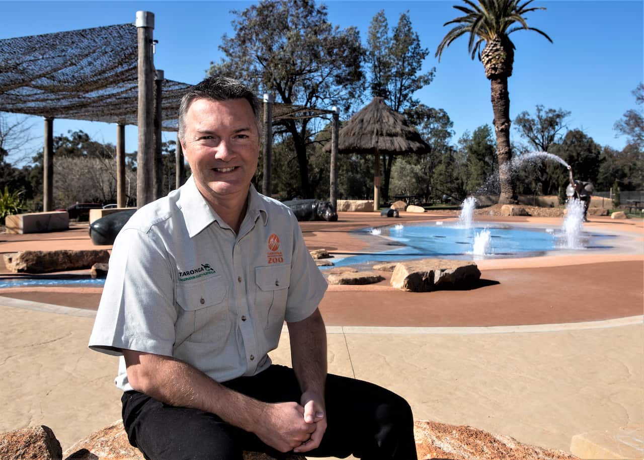 Steve Hinks at the zoo in Dubbo.