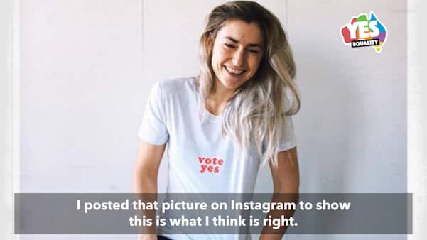 Frances Abbott posted her support for marriage equality earlier in September.