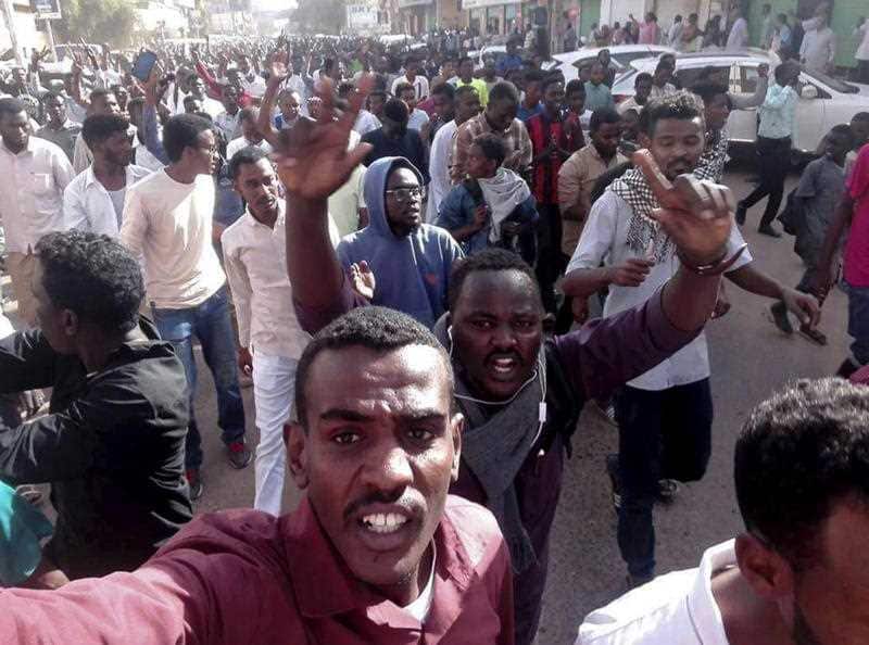 The protest was one in a series of anti-government protests across Sudan.
