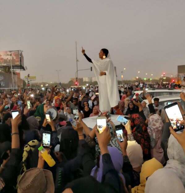 A young woman leads the calls for revolution in Sudan. 
