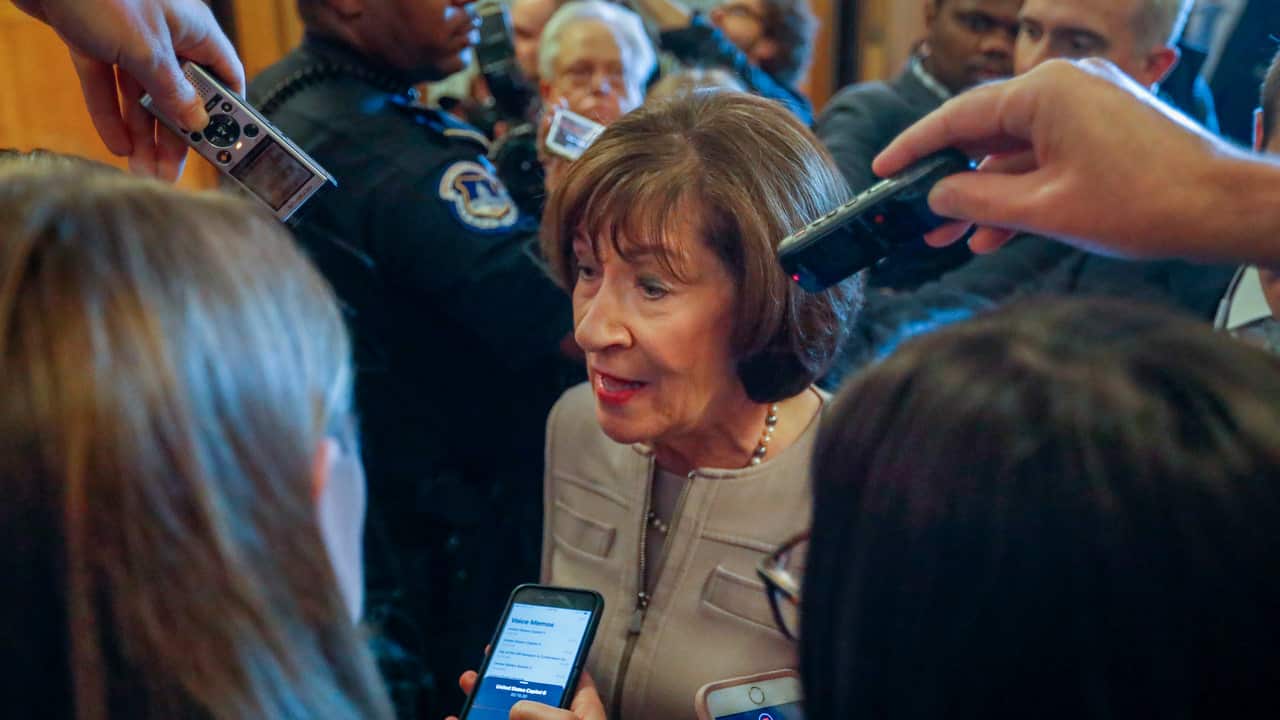 Republican Senator from Maine Susan Collins.
