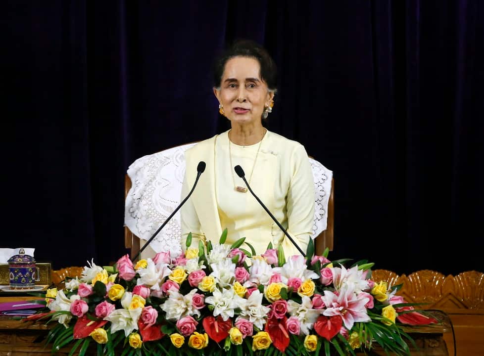 Myanmar’s leader Aung San Suu Kyi.