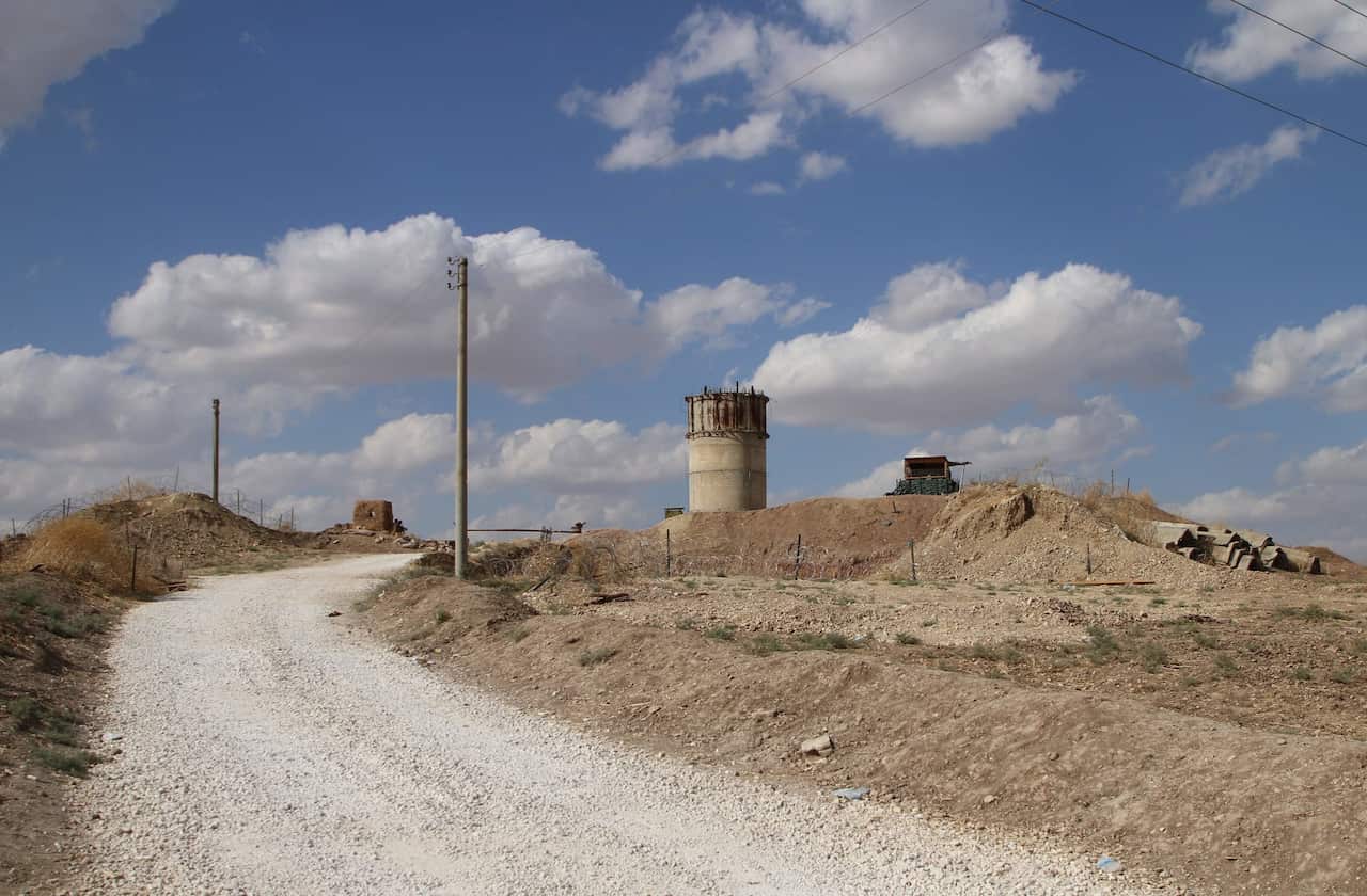 A military base from which United States forces pulled out in the town of Tel Arqam, near Syria’s border with Turkey, on Monday.