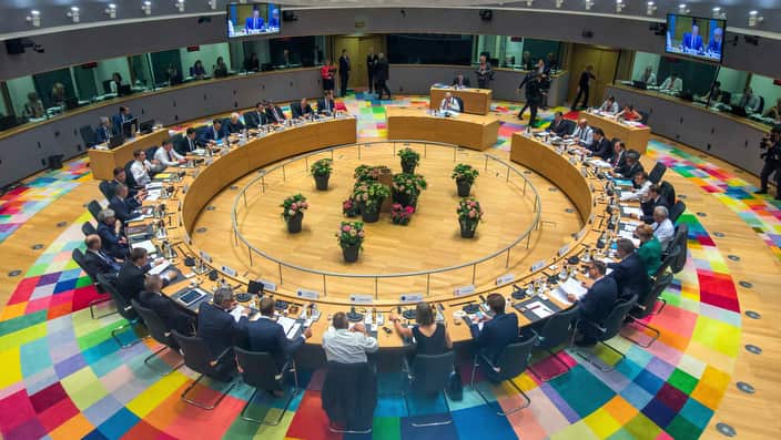 European Union leaders meet to address the political crisis over migration.